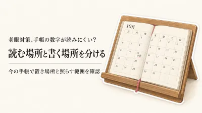 書見台付き拡大鏡とLEDデスクライトの選び方｜秋の手帳替え前に机と見たい範囲を確認
