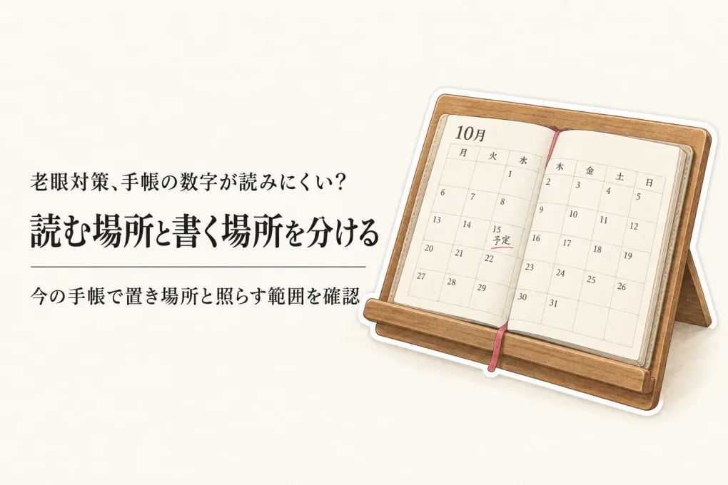 書見台付き拡大鏡とLEDデスクライトの選び方｜秋の手帳替え前に机と見たい範囲を確認