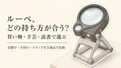 首掛けルーペとスタンドルーペの違いは？手持ち・手芸・読書で選ぶおすすめ5商品