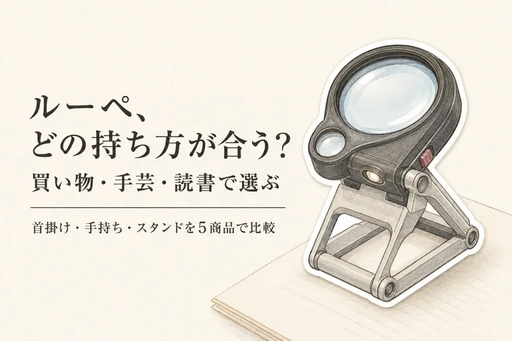 首掛けルーペとスタンドルーペの違いは？手持ち・手芸・読書で選ぶおすすめ5商品